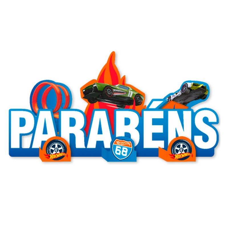 Hot-Wheels-Decoracao-de-Mesa---Festcolor
