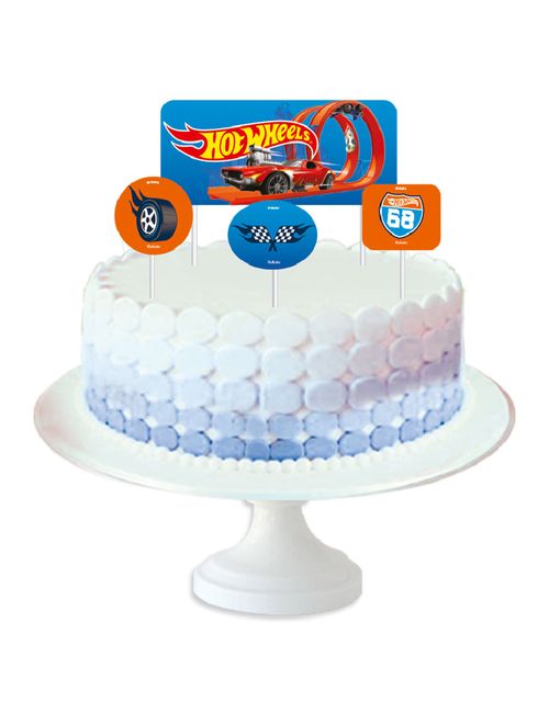 Hot Wheels Topper de Bolo c/4 - Festcolor