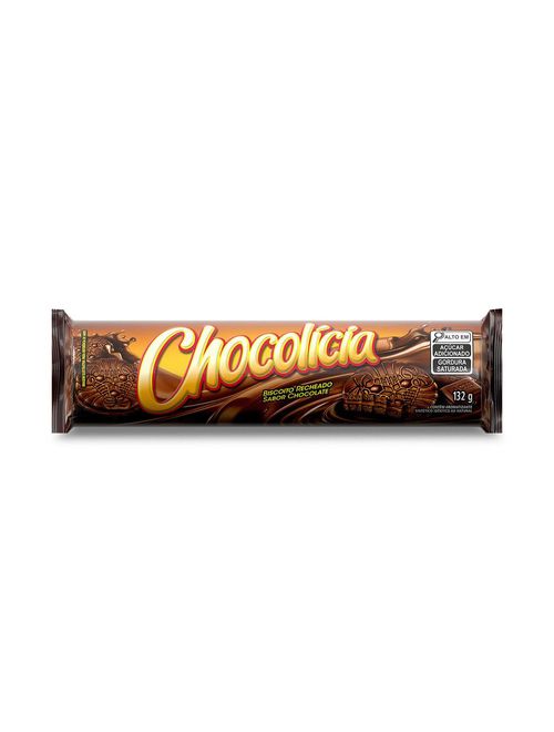 Biscoito Recheado Chocolícia Chocolate 132g - Mondelez