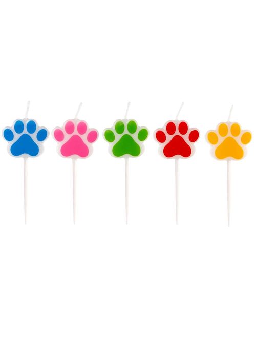 Vela Pet Patinha Colorida c/5 - Silver Festas