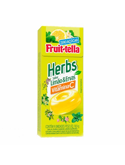 Bala Dura Fruit-tella Herbs Zero Açúcar Limão e Ervas Unidade - Perfetti