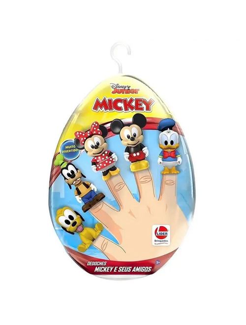 Ovo Médio com Dedoches de Vinil c/5 Mickey e Seus Amigos - Lider