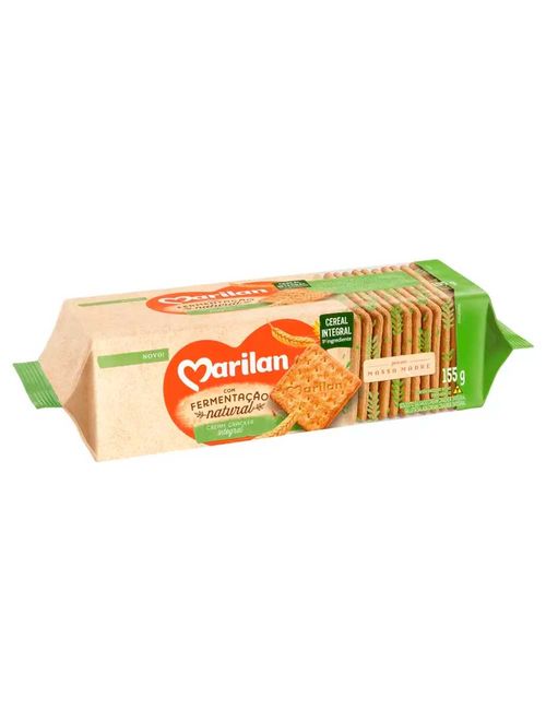 Biscoito Cream Cracker Integral Fermentação Natural 155g - Marilan