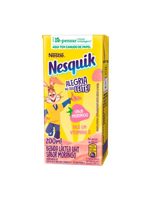 Bebida Láctea Nesquik Morango 200ml - Nestlé