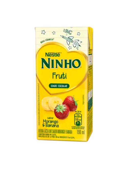 Bebida Láctea Ninho Fruti Banana e Morango 190ml - Nestlé