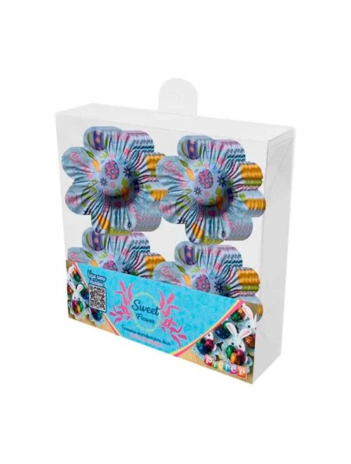 Forminha Decorativa para Doces Páscoa Coelho Sweet Flower c/30 - Piffer