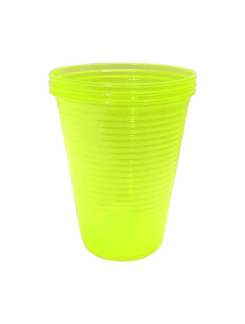 Copo Plástico Neon Amarelo 200ml c/50 - Bello