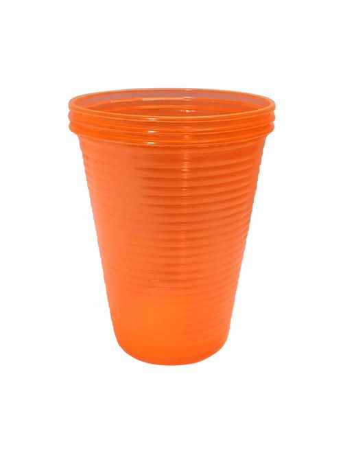 Copo Plástico Neon Laranja 200ml c/50 - Bello