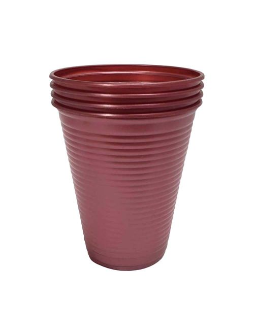 Copo Plástico Perolado Vinho Bordô 200ml c/50 - Bello