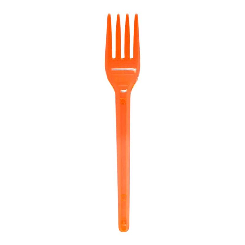 Garfo-Plastico-Sobremesa-Neon-Laranja-c-50---Bello