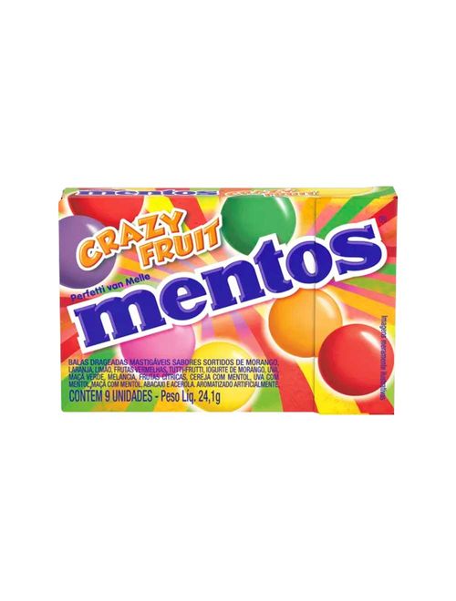 Bala Mentos Slim Box Crazy Frutas 24,1g - Perfetti