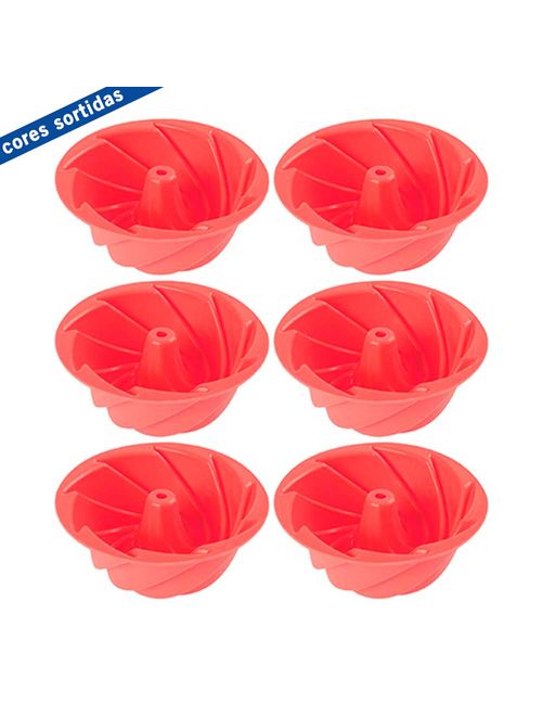 Forma Cupcake com Furo Silicone Candy c/6 Un - Zein