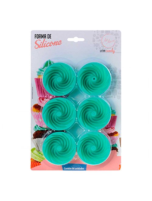 Forma Cupcake com Furo Silicone Candy c/6 Un - Zein