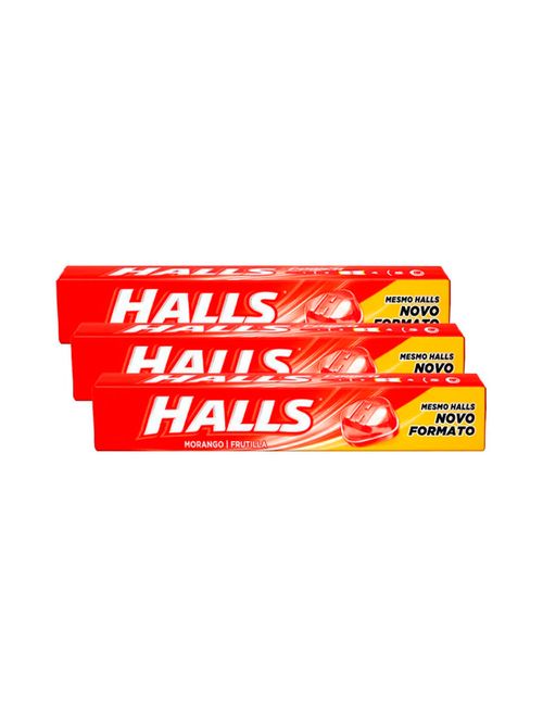 Drops Halls Morango c/3 - Adams