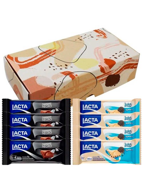 Kit Presente Afeto - Caixinha + Diamante Negro + Laka Oreo