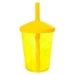 Mini-Copo-Shake-com-Tampa-e--Canudo-Translucido-Amarelo-300ml---Comix-Plasticos