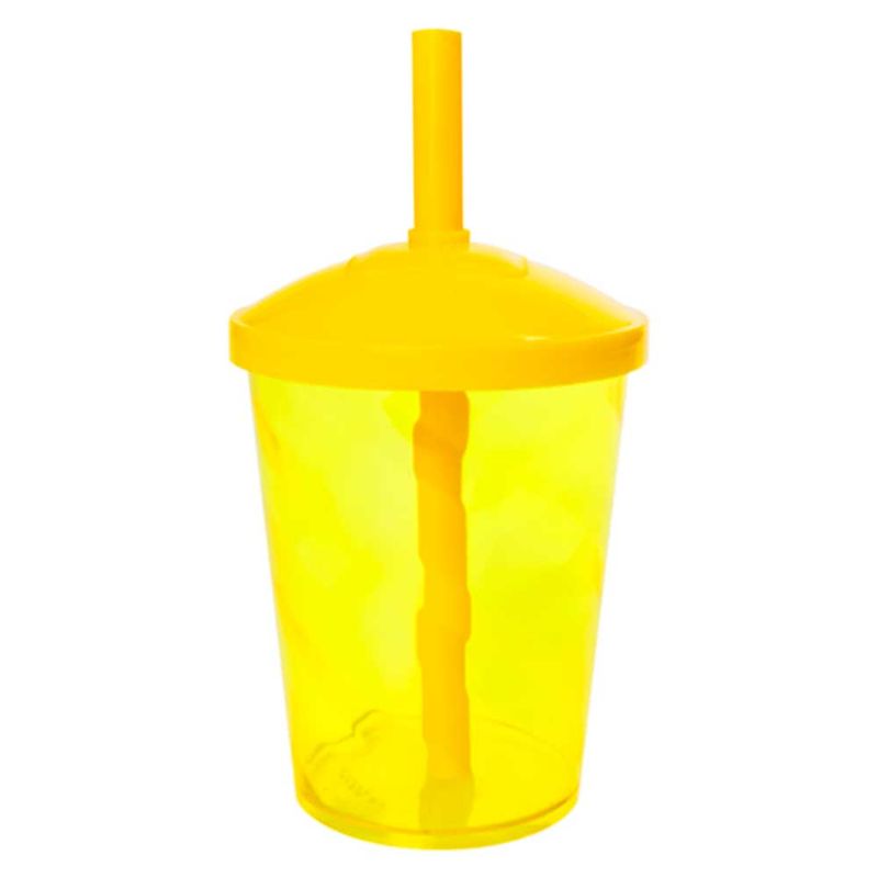 Mini-Copo-Shake-com-Tampa-e--Canudo-Translucido-Amarelo-300ml---Comix-Plasticos
