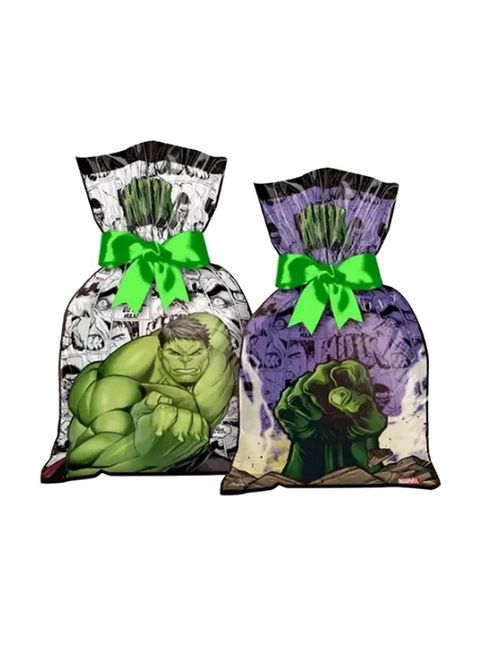 Hulk Core Sacola Surpresa Plástica c/12 - Regina