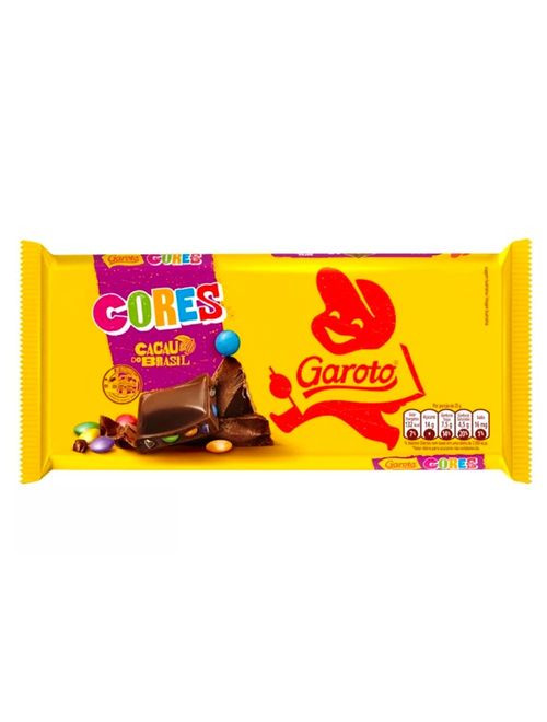 Tablete de Chocolate Confeitos Cores 80g - Garoto