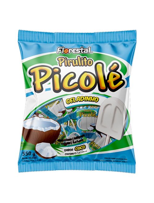 Pirulito Picolé Coco c/50 - Florestal