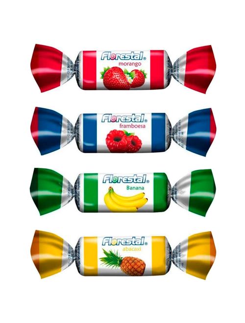 Bala Mastigável Frutas Sortidas 500g - Florestal