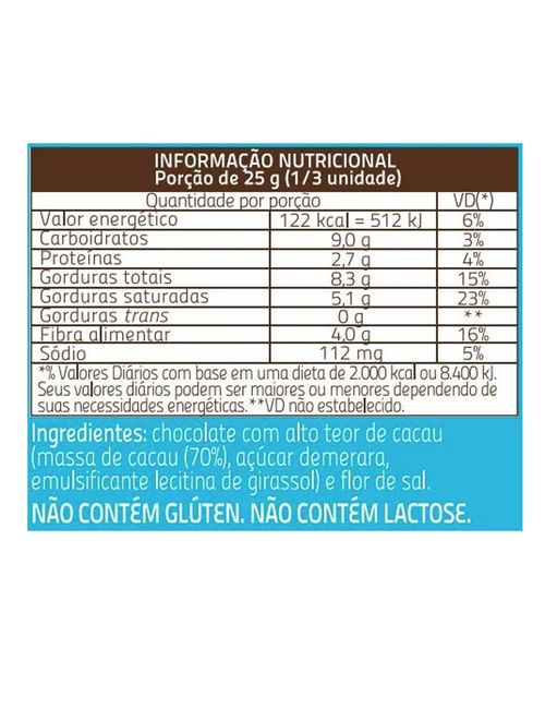 Tablete de Chocolate 70% Cacau Flor de Sal 80g - Espírito Cacau