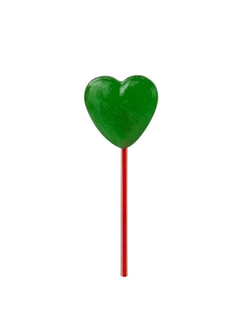 Pirulito Flopito Coração Verde Maça Verde c/50 - Florestal