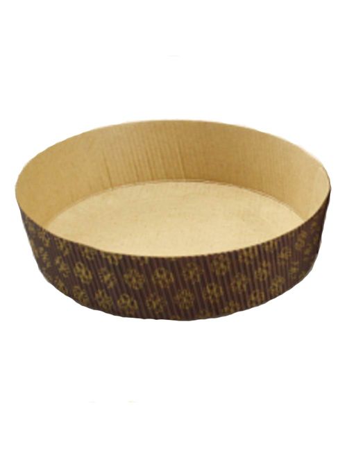 Forma Oval Canelada Kraft Estampada Fiori 500g c/5 - Ultrafest