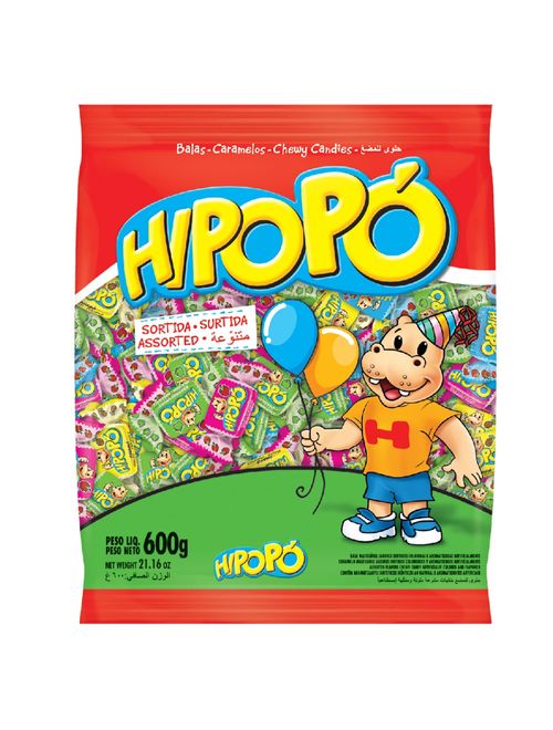 Bala Mastigável Hipopó Sortida 500g - Cory