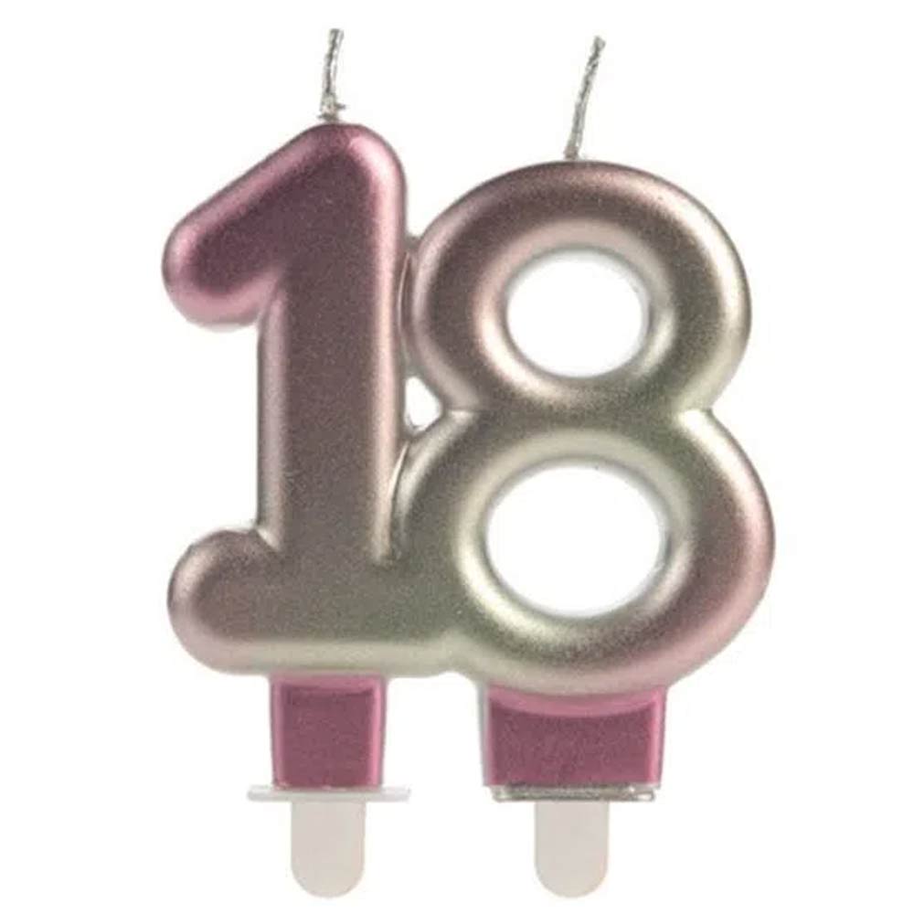 Vela Dourada e Rosa 18 Anos Unidade - Silver Festas