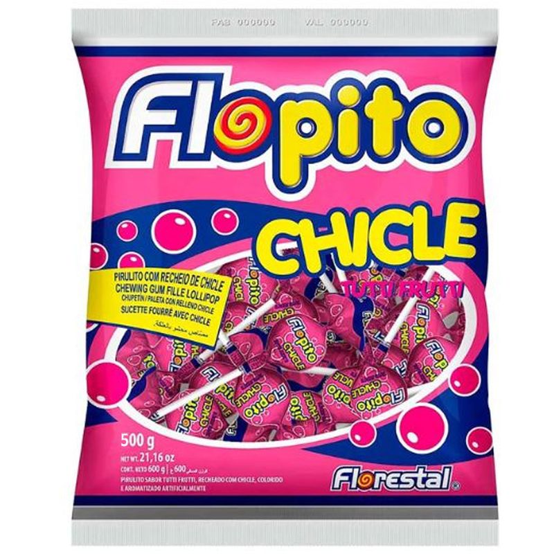 Pirulito-Flopito-Chicle-Sabor-Tutti-Frutti-500g---Florestal