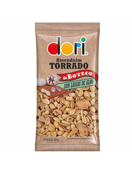 Amendoim Torrado de Boteco com Lascas de Alho 320g - Dori