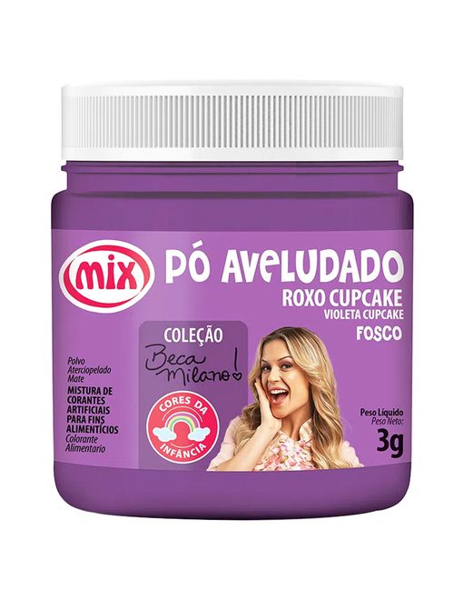 Corante em Pó Aveludado Roxo Cupcake 3g - Mix
