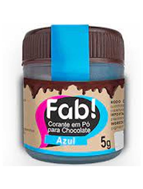 Corante em Pó Azul para Chocolate 5g - Fab