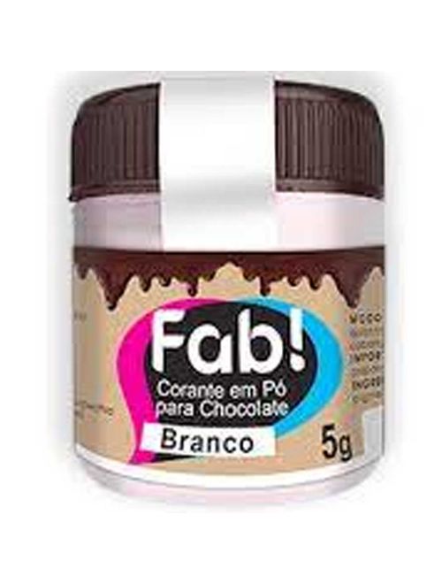 Corante em Pó Branco para Chocolate 5g - Fab