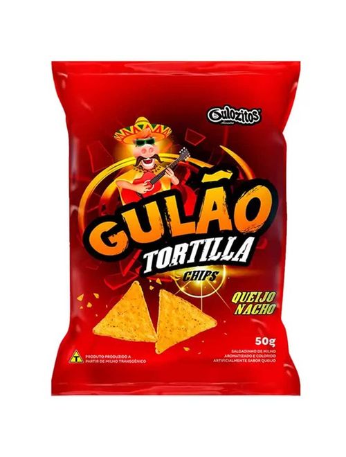 Tortilla Chips Gulão Queijo Nacho 50g - Gulozitos