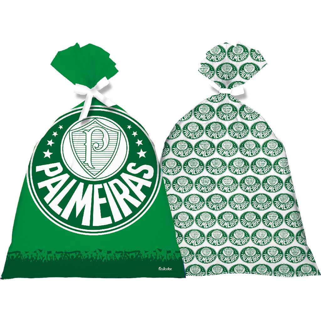 Palmeiras 2023 Sacola Surpresa Plástica C/8 - Festcolor