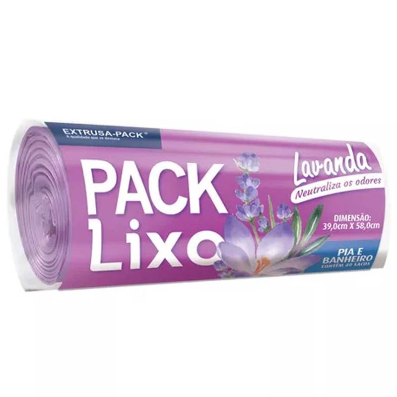 Saco-de-Lixo-Lavanda-Neutralizador-de-Odor-Pia-e-Banheiro-34cmX38cm-c-40---Extrusa-Pack