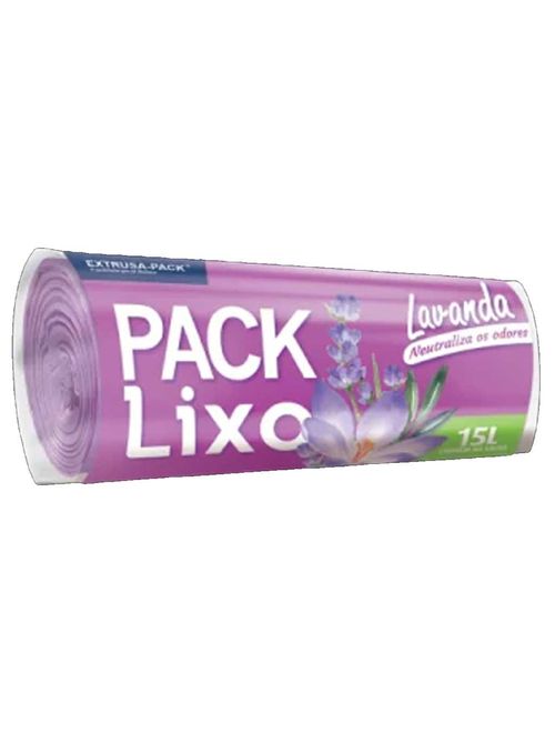 Saco de Lixo Lavanda Neutralizador de Odor 15L 39cmX58cm c/60 - Extrusa-Pack