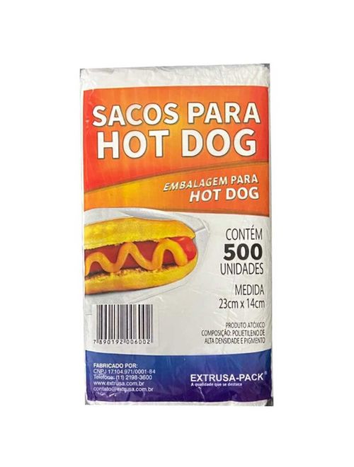 Sacos para Hot 23cmX14cm c/500 - Extrusa-Pack