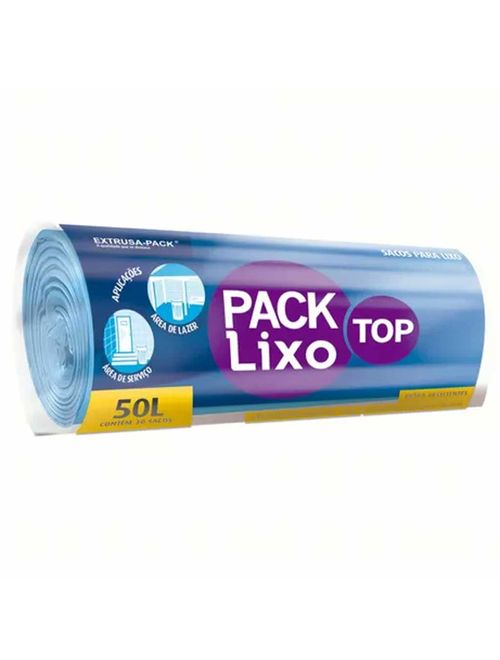 Saco de Lixo Top Azul 50L 63cmX80cm c/30 - Extrusa-Pack