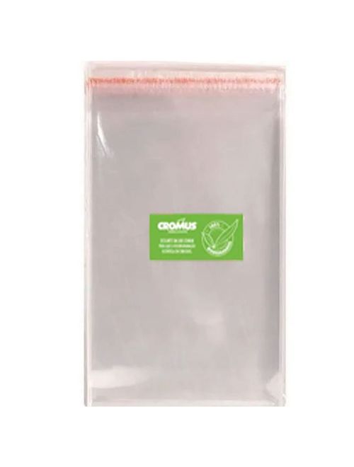 Saco Adesivado Biodegradável Transparente Incolor 15X20cm c/100 - Cromus