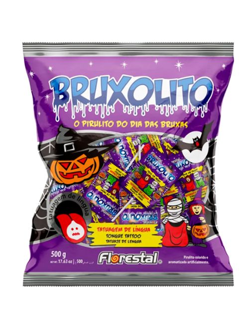 Pirulito Bruxolito com Tatuagem de Língua 500g - Florestal