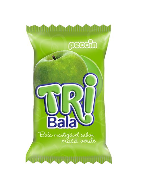 Bala Tribala Recheada Maçã Verde 500g - Peccin