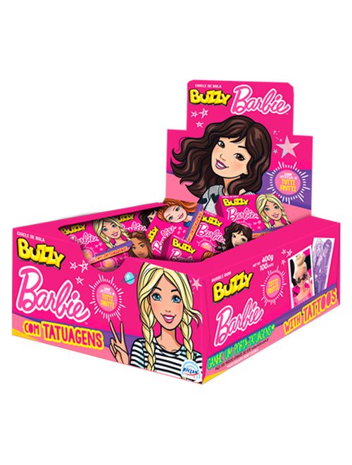 Chiclete Buzzy Barbie Tutti Frutti c/100 - Riclan