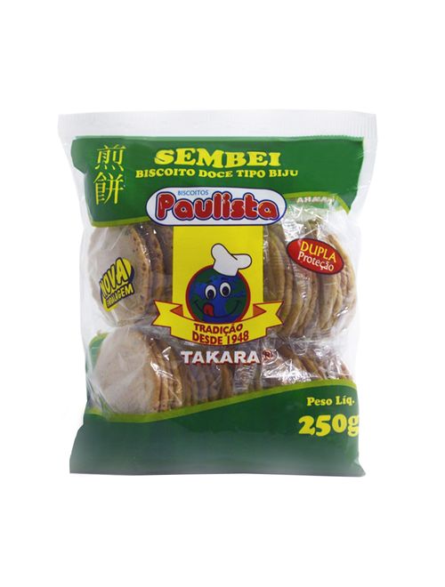 Biscoito Doce Tipo Biju Sembei 250g - Paulista