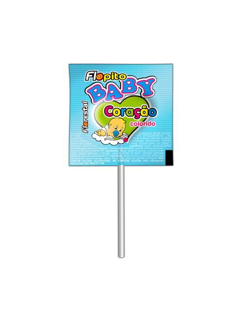 Pirulito Flopito Coração Baby Colorido Sortido c/50 - Florestal