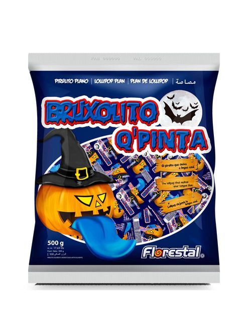 Pirulito Bruxolito Q Pinta Língua c/50 - Florestal