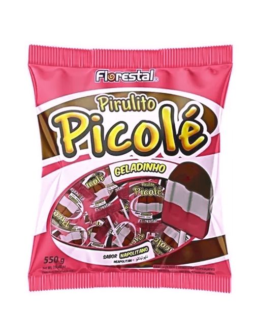 Pirulito Picolé Napolitano 550g - Florestal