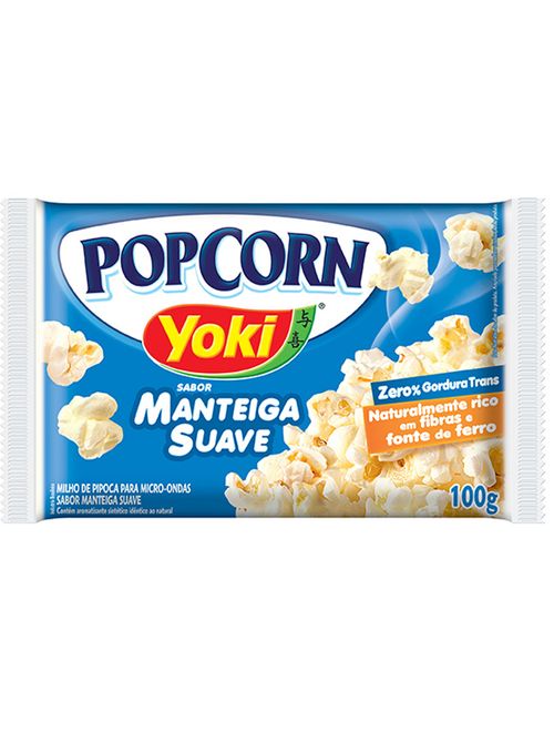 Pipoca para Microondas Pop Corn Manteiga Suave 100g - Yoki